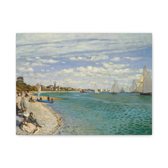Seaside Sailing Matte Canvas Wall Art – Impressionist Coastal Print, Stretched 1.25"