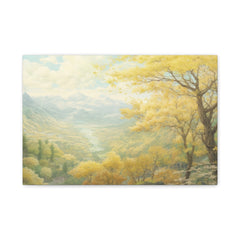 Autumn Valley Landscape Canvas Print — Matte Stretched Wall Art