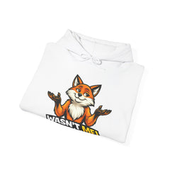 Wasn't Me Fox Hoodie — Funny Shrugging Fox Graphic Sweatshirt