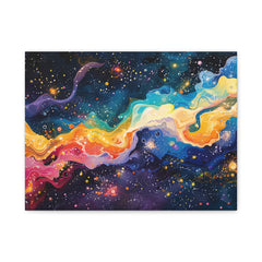 Abstract Galaxy Rainbow Canvas Print — Matte Stretched Wall Art 1.25"