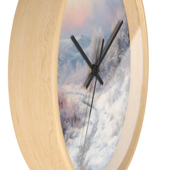 Winter Landscape Wall Clock — Snowy Path Scenic Home Decor Clock