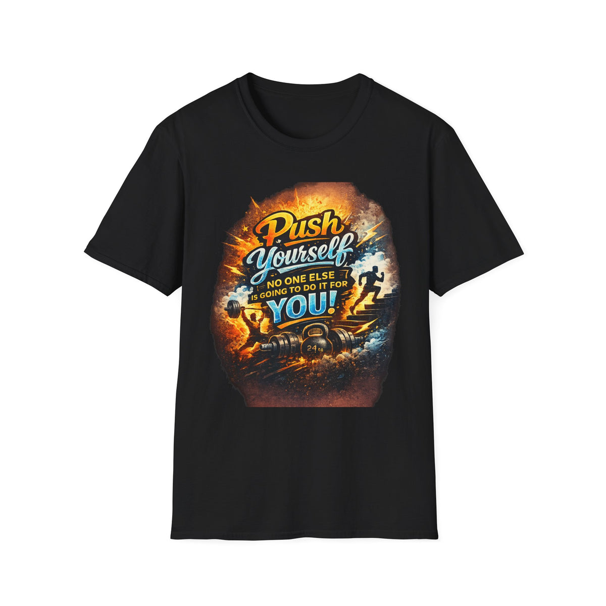 Motivational 'Push Yourself' T-Shirt — Fitness Inspiration Tee