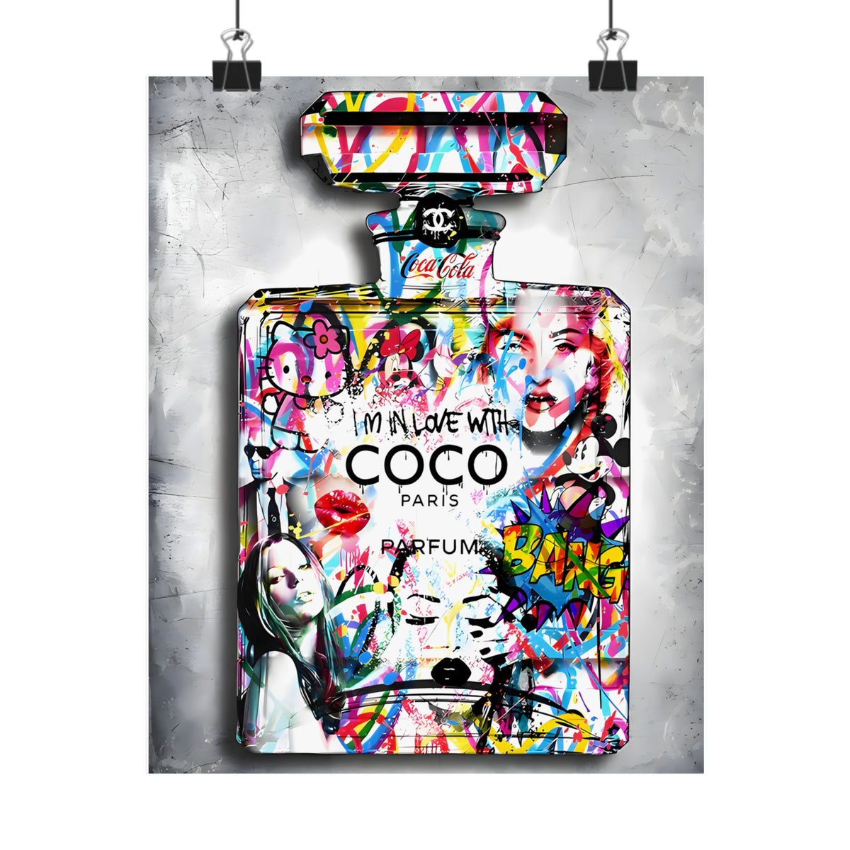 Coco Perfume Graffiti Poster — Matte Vertical Art Print