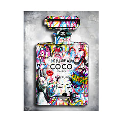 Coco Perfume Graffiti Poster — Matte Vertical Art Print