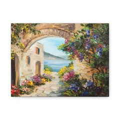 Mediterranean Garden Path Matte Canvas Print