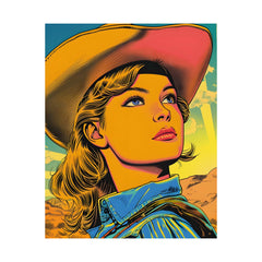 Cowgirl Pop Art Matte Poster — Retro Western Wall Art