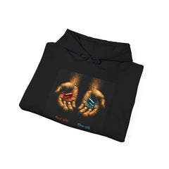 Matrix-Inspired Red Pill Blue Pill Hoodie — Choice Graphic Hoodie