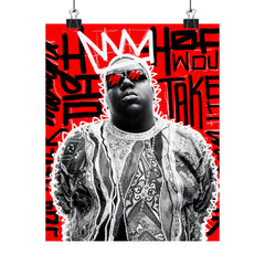 Matte Vertical Poster — Retro Hip-Hop Graffiti Portrait