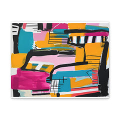 Abstract Colorful Art Canvas Print — Vibrant Modern Geometric Wall Decor