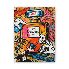 Graffiti Pop Art Chanel Perfume Canvas — Street Art Luxury Wall Decor