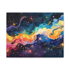 Abstract Galaxy Rainbow Canvas Print — Matte Stretched Wall Art 1.25"
